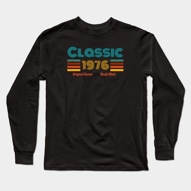 Retro birth year 1976 Long Sleeve T-Shirt by RRLBuds